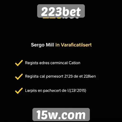 Requisitos de registro e verificação no 223bet